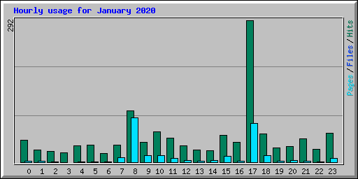 Hourly usage for January 2020